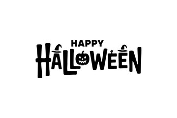 Happy Halloween Decorative Typography – Spooky & Festive Lettering Design