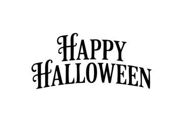 Happy Halloween Decorative Typography – Spooky & Festive Lettering Design