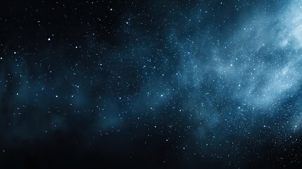 Abstract Dark Blue Background With Glittering Stars