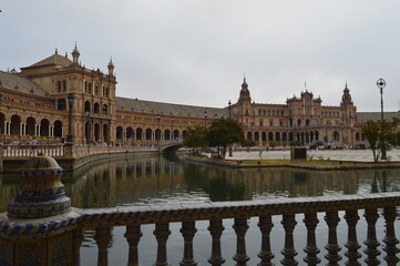 Panorâmica da Praça Espanha em Sevilha