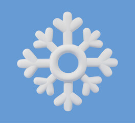 Snowflake 3D vector icon