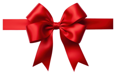 PNG A red ribbon and bow gift white background celebration.