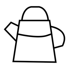 vector illustration of a watering can outline icon