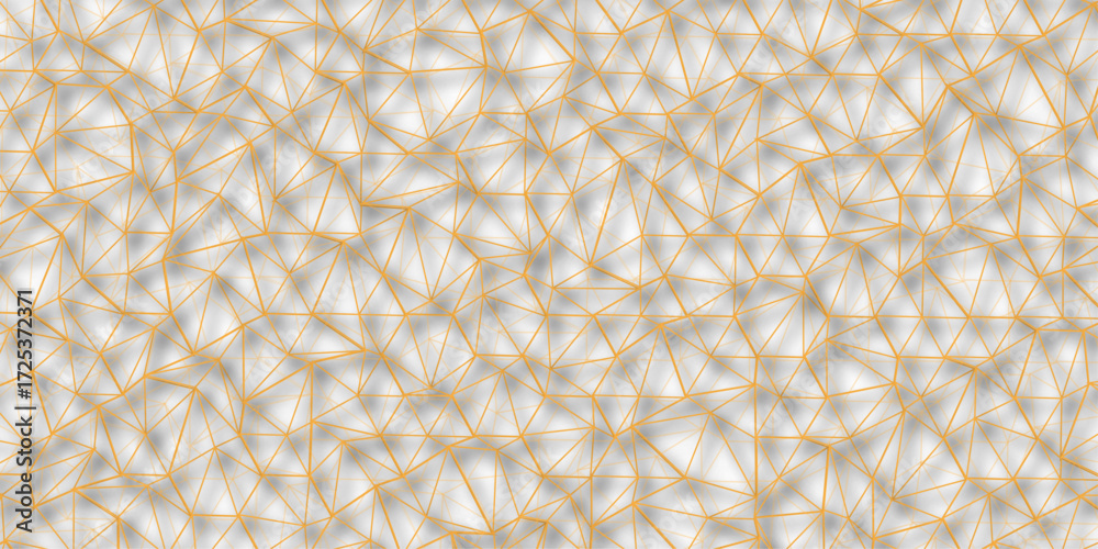 Wall mural abstract of simple golden line triangle pattern geometric background. seamless geometric polygonal r