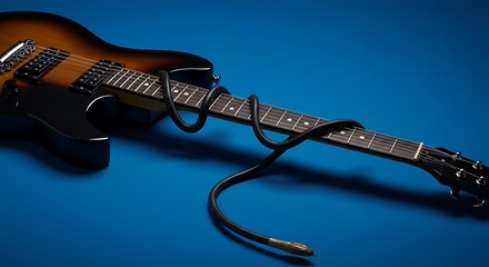 Electric guitar minimal editorial