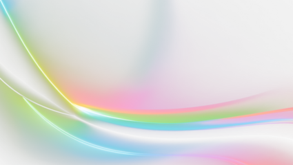 Abstract flowing rainbow light trails swirling through darkness dynamic energy background