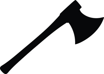 axe silhouette vector, tool illustration art