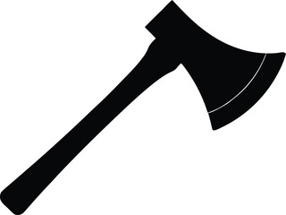 axe silhouette vector, tool illustration art