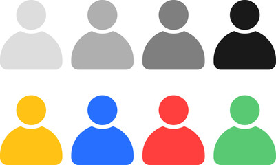 user profile icon set. Different style profile icons collection. Avatar symbol. User account sign
