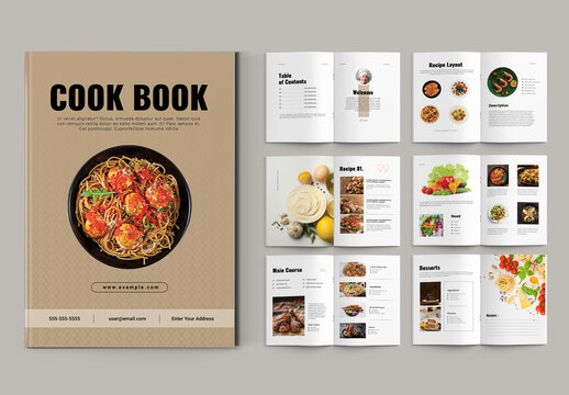 Cook Book Template Brochure Layout