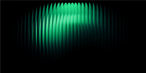 Bright, abstract digital spectrum wave design with colorful rainbow lines on a black background, perfect for modern sound technology illustration or web wallpaper