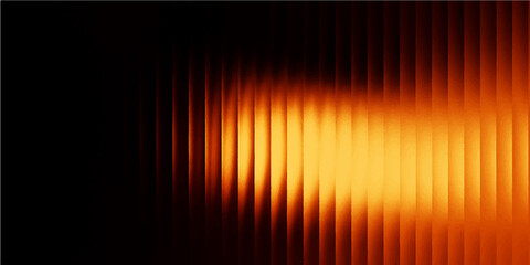 Orange glow of colorful energy lines in a dark wave vector pattern backdrop