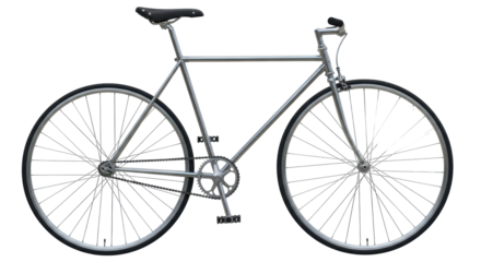 Isolated Fixed Gear Bicycle for Commuting, Cycling, or Exercising, Bike, Outdoors, No Background