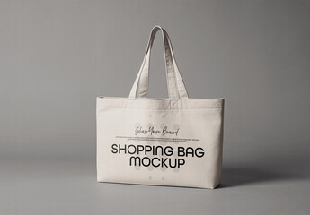 Tote Shopping Bag Mockup in Soft Studio Light