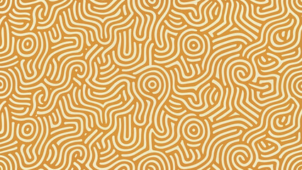 Fototapeta premium Seamless abstract line pattern hand-drawn labyrinth style curves fabric background 
