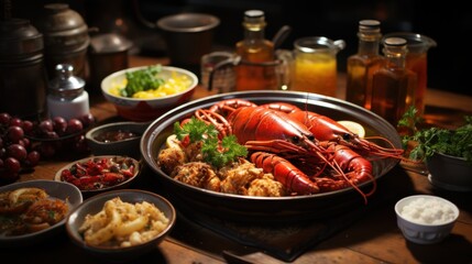 Elegant seafood dish with rustic charm