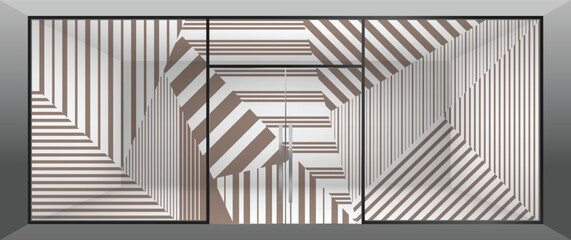 Abstract design for glass and wall graphics. Glass graphics design for Office, Train station, Supermarket, Store, Shop, Mall, Boutique, Home glass partition.