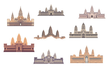 Pixel Art Angkor Wat Temple Collection