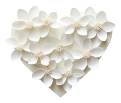PNG Mini flower in heart shape white creativity chandelier.