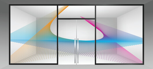 Abstract form of many lines. Colourful blending lines created using Blend Tool.
