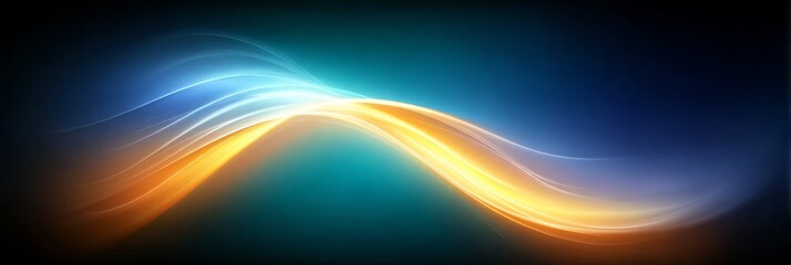 Dynamic and Futuristic Abstract Background with Elegant Light Lines and Flowing Curves in Motion