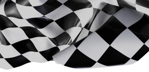 Dramatic checkered flag waving, perfect for sports, racing, victory themes. High-resolution image.