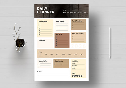 Daily Planner Layout