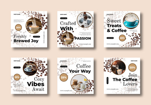 Modern Coffee Shop Social Media Template