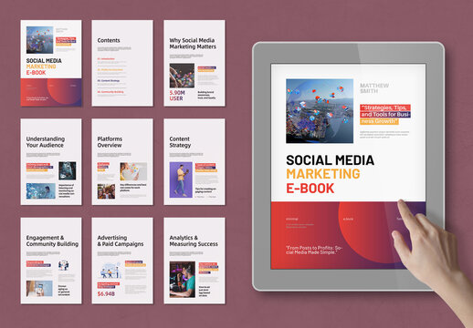 Modern Social Media eBook Template Design