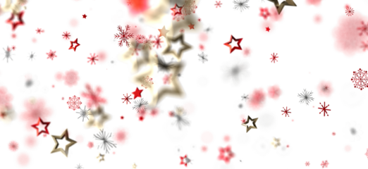 Festive winter background with red gold stars snowflakes. Perfect for holidays, celebrations, and winter themes.
