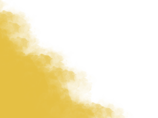 Golden yellow dust smoke fog mist powder cloud abstract texture overlay brush effect isolated PNG on transparent background