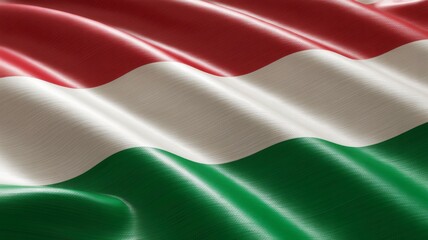 Fototapeta premium Waving Hungarian flag
