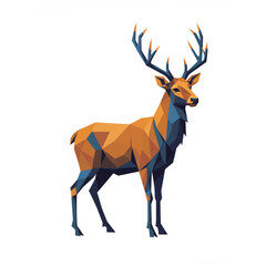 Stunning geometric deer artwork, perfect for modern designs and wildlife projects, adding a touch of nature and artistry to any creative endeavor