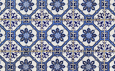 Tiles pattern on wall in Tijuca neighborhood, Rio de Janeiro, Brazil