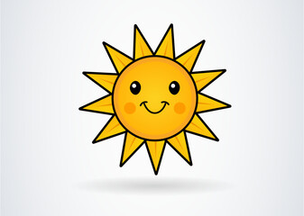Sun cartoon character.