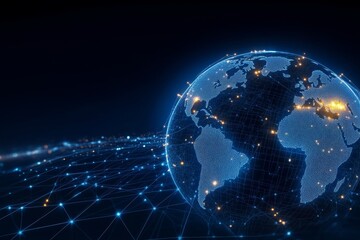 A Colorful Cityscape at Night, Featuring Neon Lights and a Connected Urban Environment Globally