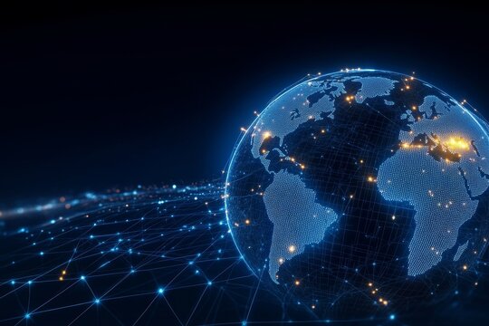 A Colorful Cityscape at Night, Featuring Neon Lights and a Connected Urban Environment Globally