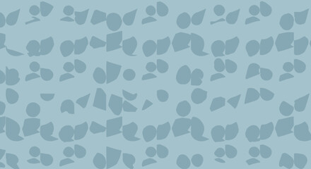 A dynamic composition of interconnected geometric shapes, including polygons and circles, forming a minimalist and abstract seamless background in a clean Flat Design style. 