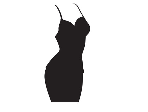 Lingrie icon in silhouette modern style by advance whita background.