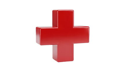 Isolated medical cross symbol, emergency care sign for healthcare design, medical concept