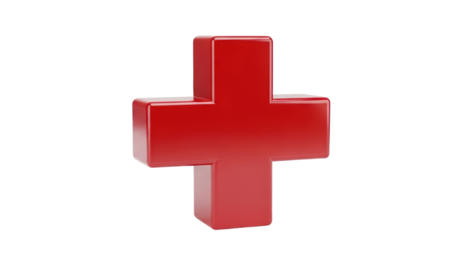 Isolated medical cross symbol, emergency care sign for healthcare design, medical concept