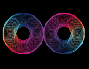 abstract background with colorful circles3d