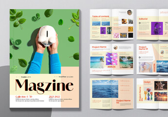 Colorful Print Magazine Layout