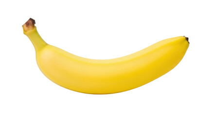 Isolated yellow banana, tropical fruit rich in potassium and vitamins, ready to eat