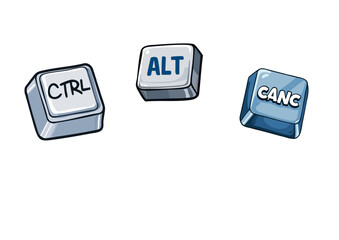 Ctrl Alt Canc keyboard key on laptop