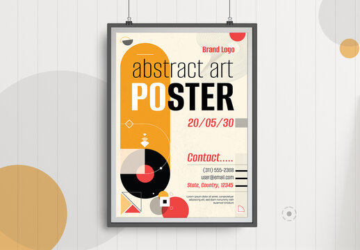 Simple Poster Template With Abstract
