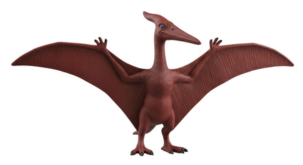 Isolated Pterodactyl figurine ready for flight action, prehistoric flying reptile figure toy © Natalia
