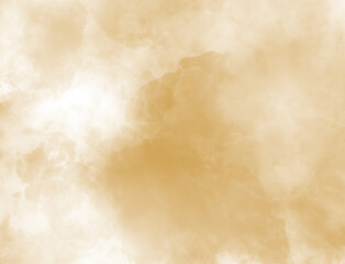 Mustard beige dust smoke fog mist powder cloud abstract texture overlay brush effect isolated PNG on transparent background