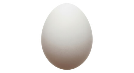 Isolated Smooth Egg Object, Raw Food Product, Simple Easter Symbol, Ingredient for Cooking