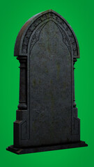 Haunted Gravestone on Green Screen